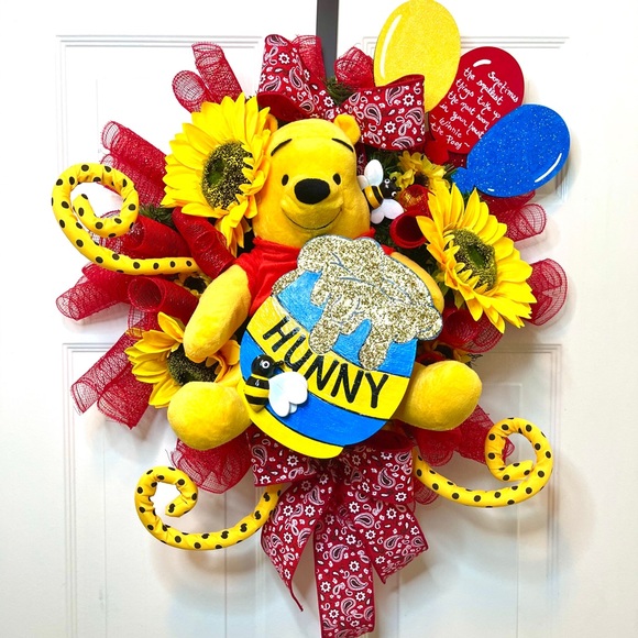 Pooh Decor Pooh Wreath